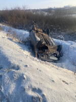Во время аварии в Бугурусланском районе автомобиль перевернулся в кювет, пострадал пятиклассник