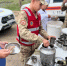 Перед АПП в Казахстане организовали точку питания, фото: МЧС Казахстана - Ural56.Ru