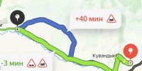 Перекрытый участок трассы - Ural56.Ru